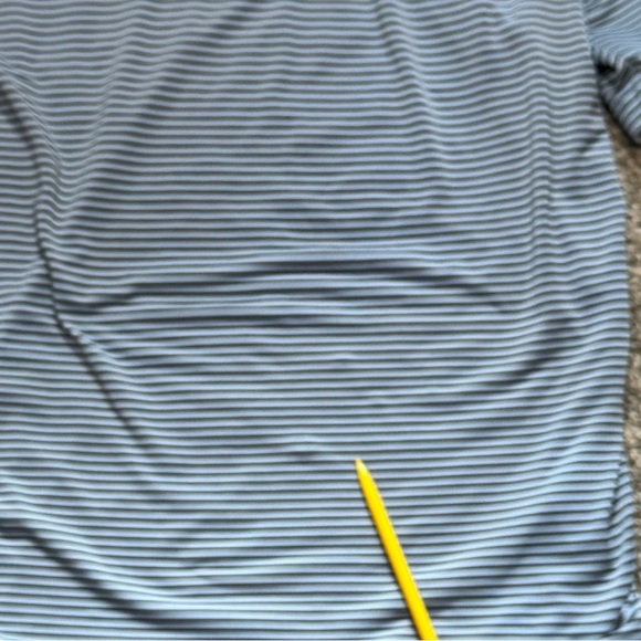 Footjoy Golf Polo Shirt Blue and Black Striped Men’s Size Large Ventura - Picture 8 of 9